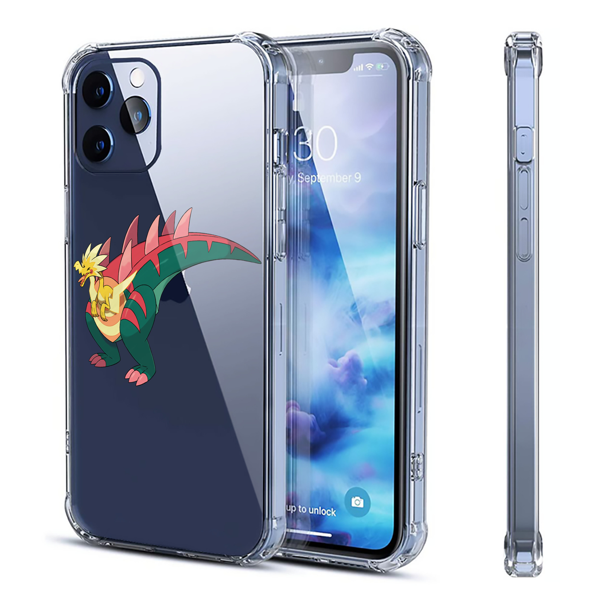 （画像用） ポケットモンスター Pokémon 【iPhone 12シリーズ対応】透明スマホケース（クリアソフトケース）